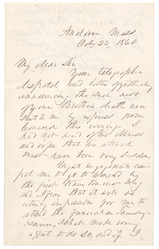 Lot 45 Franklin Pierce Autograph Letter Signed