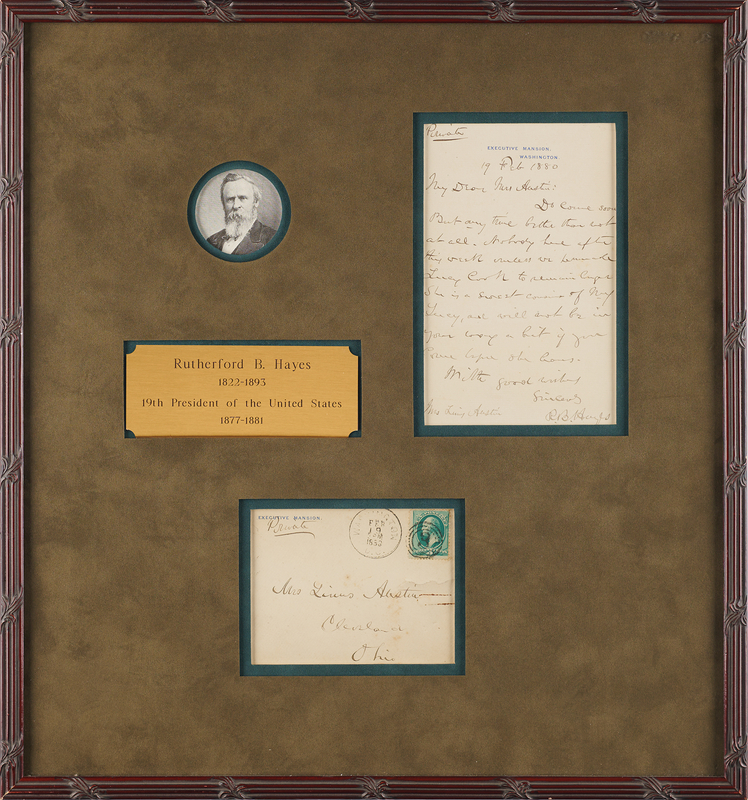 Lot 33 Rutherford B. Hayes Autograph Letter Signed as President