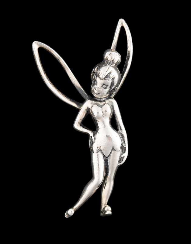 Lot 647 Peter Pan: Tinker Bell Sterling Silver Presentation Pin Commissioned by Walt Disney