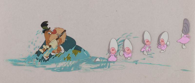 Lot 686 Walrus and Baby Oysters production cels from Alice in Wonderland