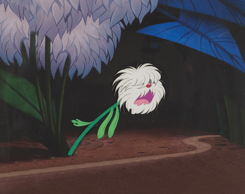 Lot 682 Dog Flower production cel from Alice in Wonderland