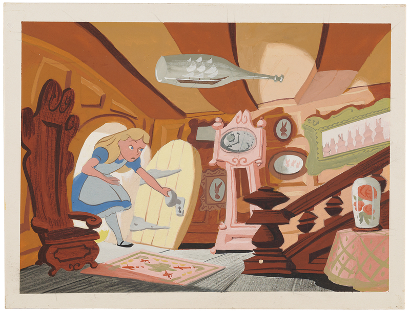 Lot 635 Ken Anderson concept painting of Alice from Alice in Wonderland