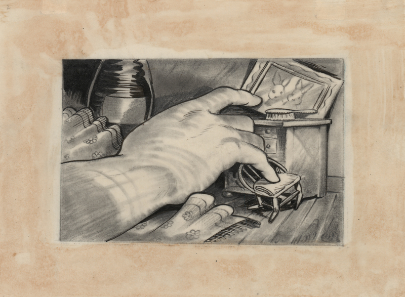 Lot 681 David Hall storyboard drawing from Alice in Wonderland - Published in the Giant Golden Book Surprise Package