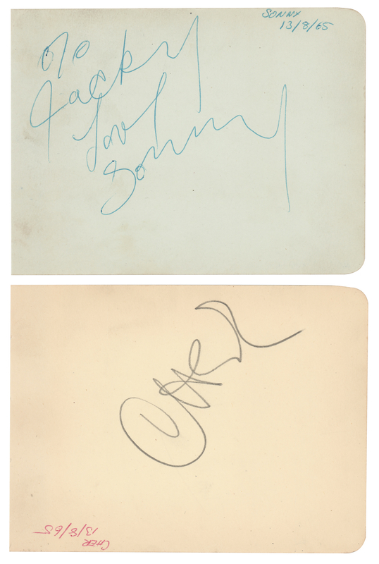 Lot 489 Sonny and Cher Signatures