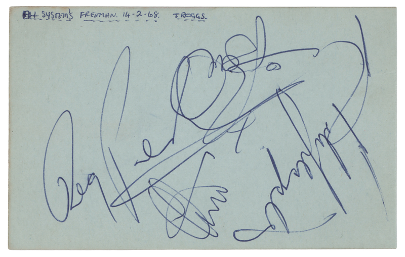 Lot 494 The Troggs Signatures