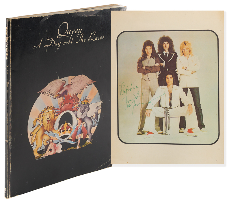 Lot 384 Queen: Freddie Mercury Signed 'A Day at the Races' Music Book