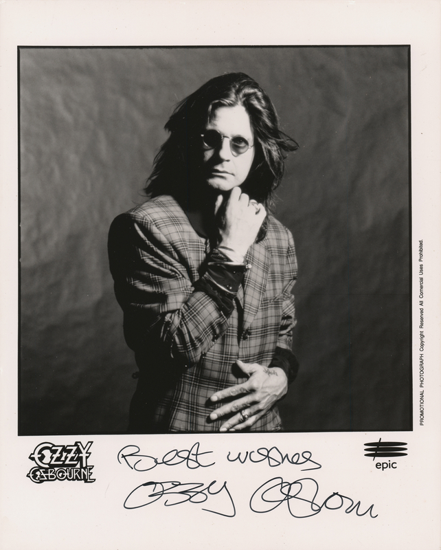 Lot 467 Ozzy Osbourne Signed Photograph