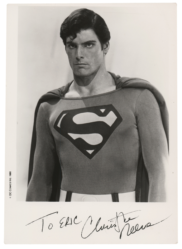 Lot 550 Christopher Reeve Signed Photograph as Superman