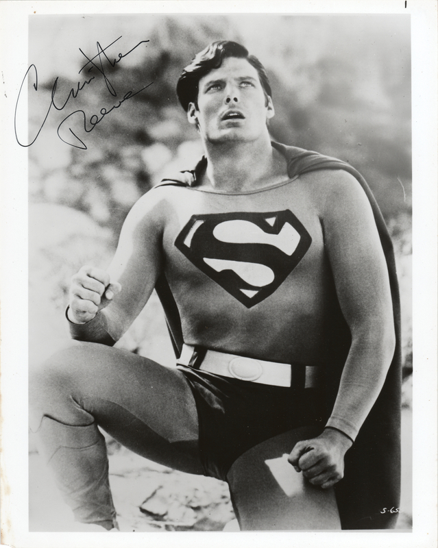 Lot 549 Christopher Reeve Signed Photograph as Superman