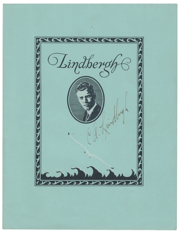 Lot 176 Charles Lindbergh Signed Program