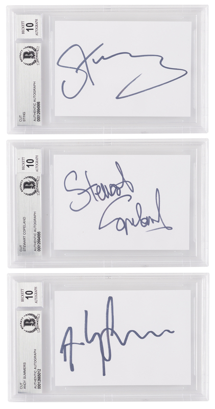 Lot 474 The Police Signatures - BAS 10