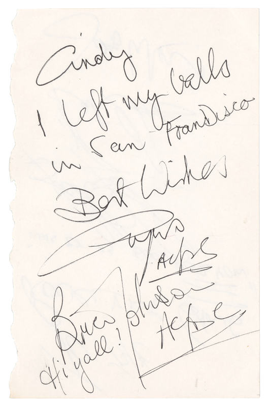 Lot 400 AC/DC: Angus Young and Brian Johnson Signatures