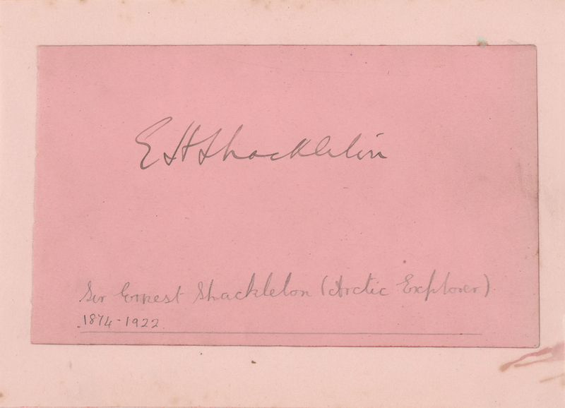 Lot 152 Ernest Shackleton Signature