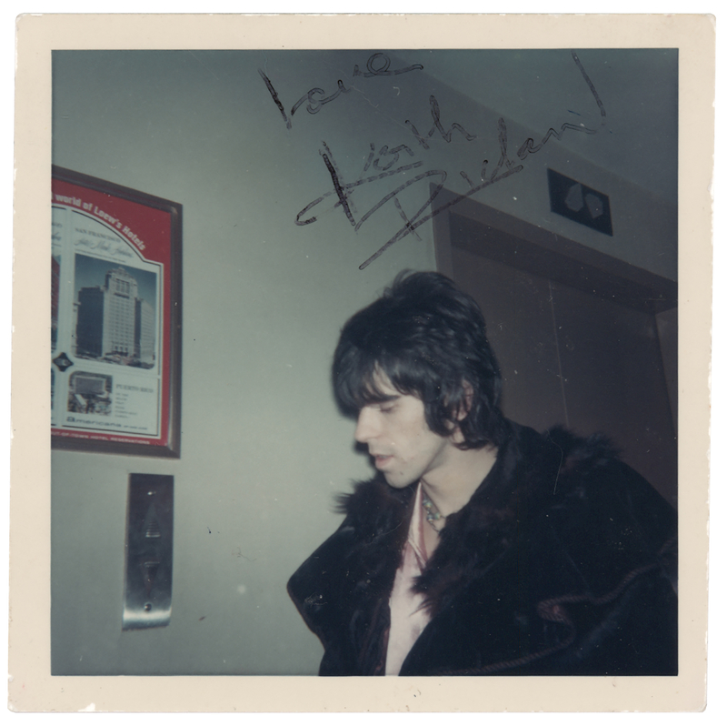 Lot 485 Rolling Stones: Keith Richards Signed Candid Photograph (c. 1968)