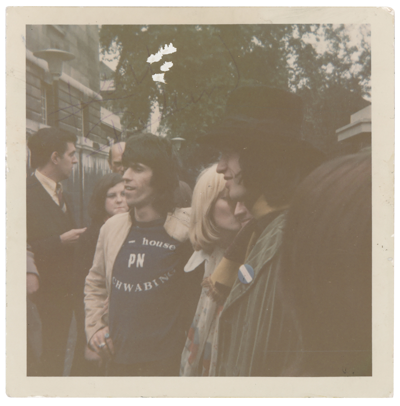 Lot 486 Rolling Stones: Keith Richards Signed Candid Photograph (c. 1968)