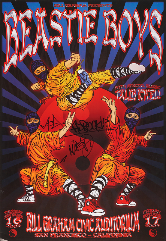 Lot 502 Beastie Boys Signed 2004 Concert Poster (13˝ x 19˝)