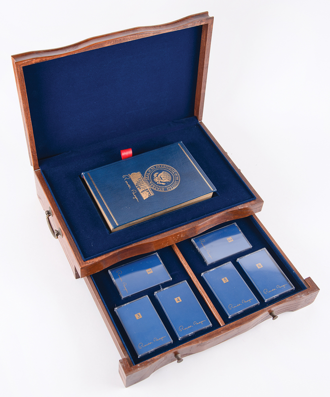 Lot 47 Ronald Reagan Signed Book - Speaking My Mind (Deluxe Ltd. Ed. #804/5000)