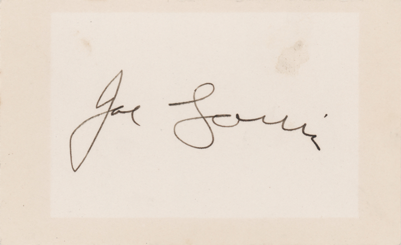 Lot 573 Joe Louis Signature
