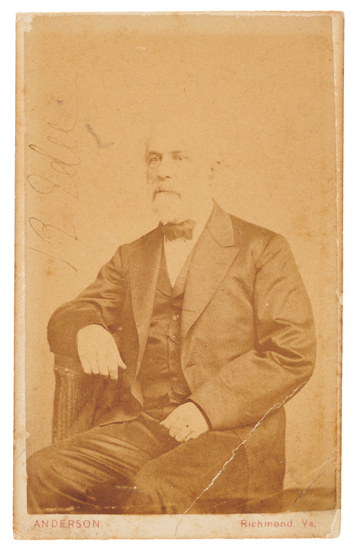Lot 159 Robert E. Lee Signed Carte-de-Visite Photograph - Presented to a Member of Georgia's Prominent Minis Family