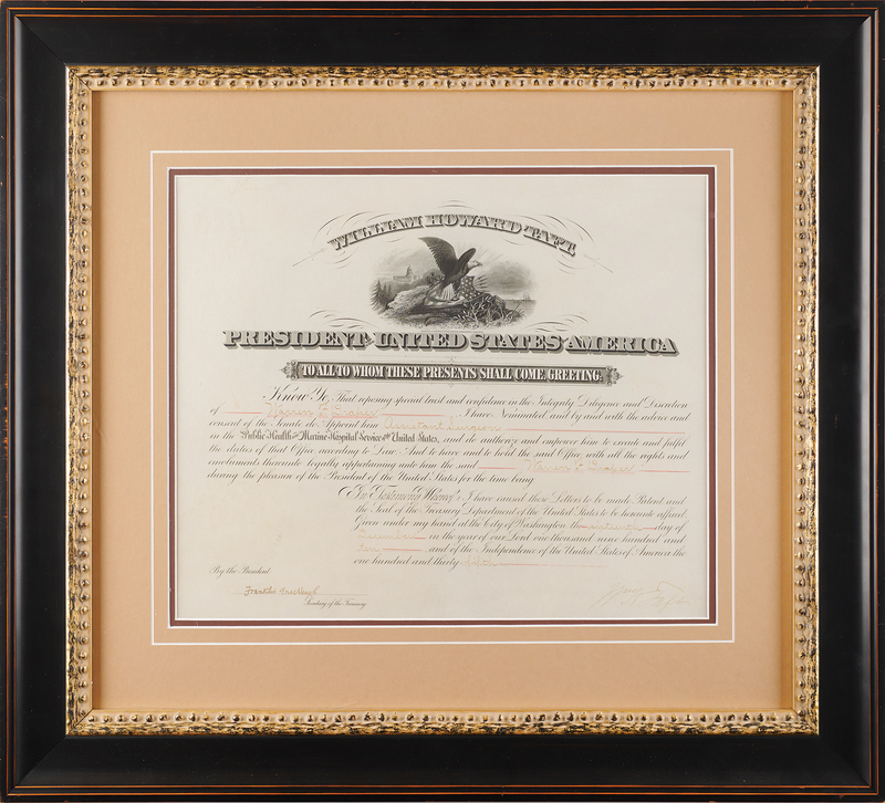 Lot 60 William H. Taft Document Signed as President