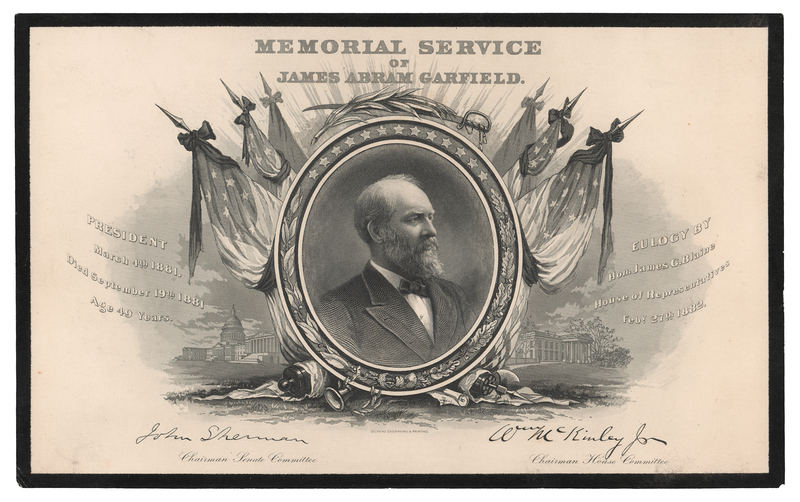 Lot 32 James A. Garfield Congressional Memorial Card