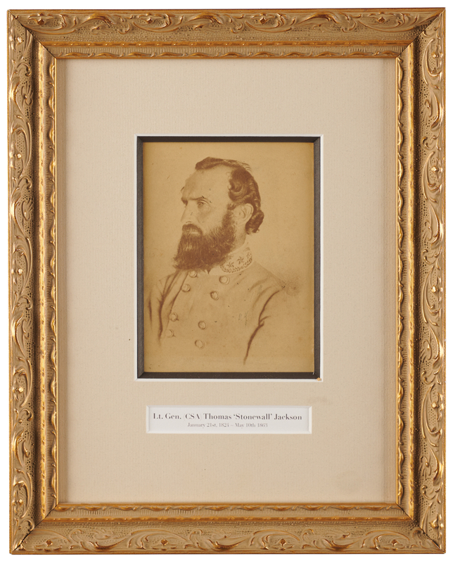 Lot 166 Thomas J. 'Stonewall' Jackson Cabinet Photograph