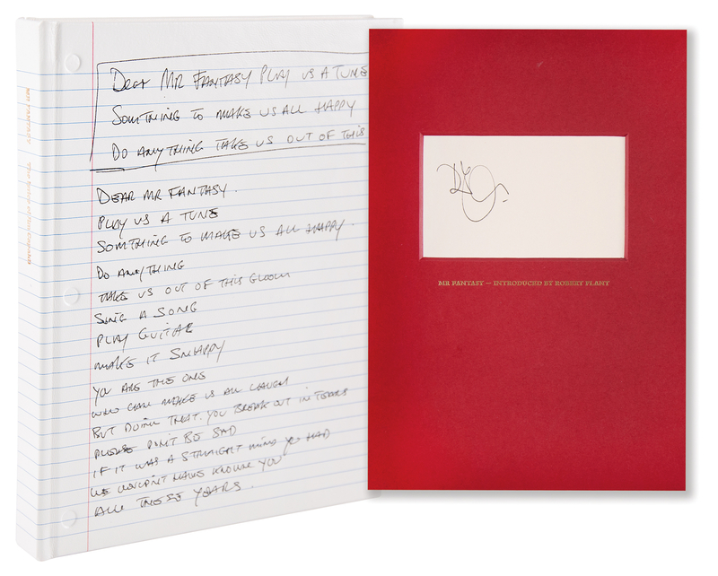 Lot 457 Led Zeppelin: Robert Plant Signed Book - Mr. Fantasy: The Lyrics of Jim Capaldi (Ltd. Ed. #225/900)