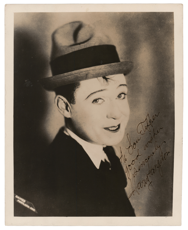 Lot 535 Harry Langdon Signed Photograph