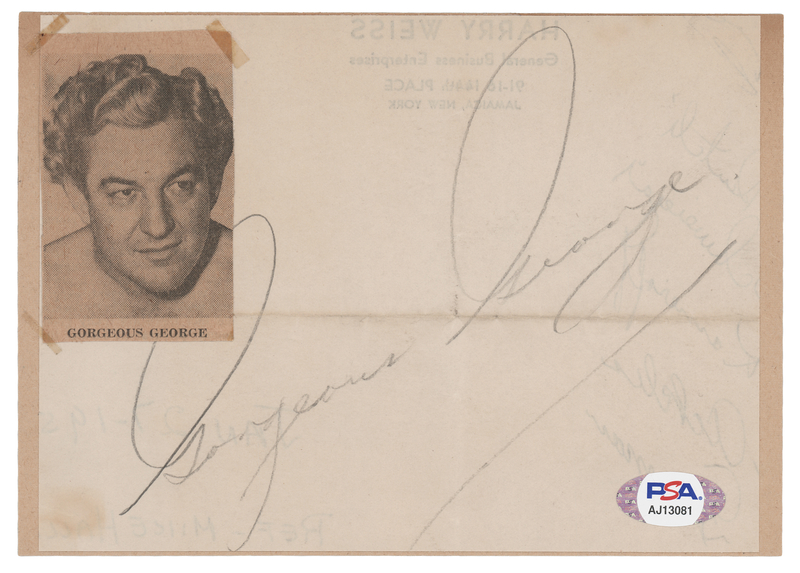Lot 572 Gorgeous George Signature