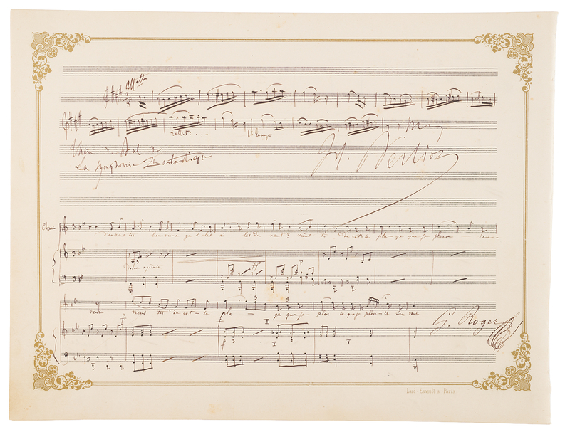 Lot 340 Hector Berlioz Autograph Musical Quotation Signed - 