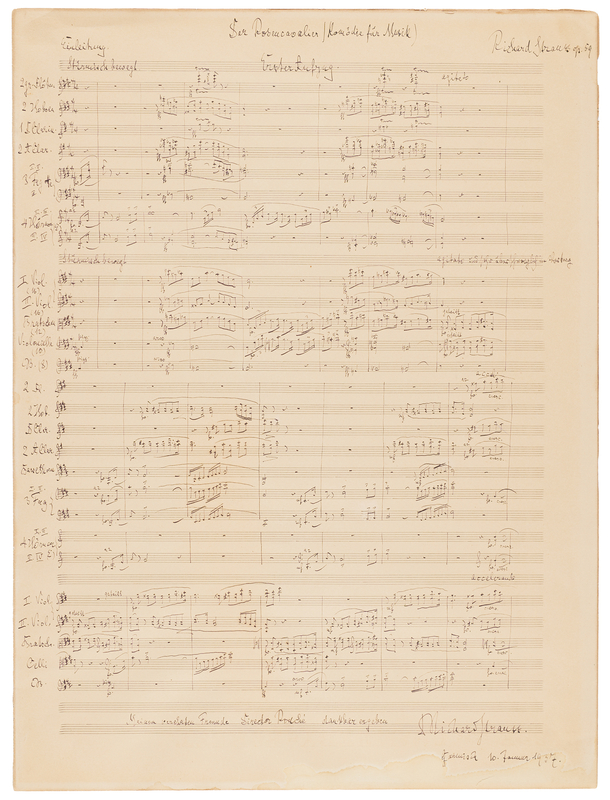 Lot 360 Richard Strauss Autograph Musical Manuscript for 