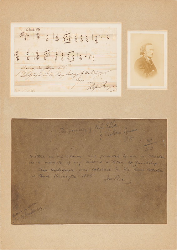Lot 364 Richard Wagner Autograph Musical Quotation Signed - 