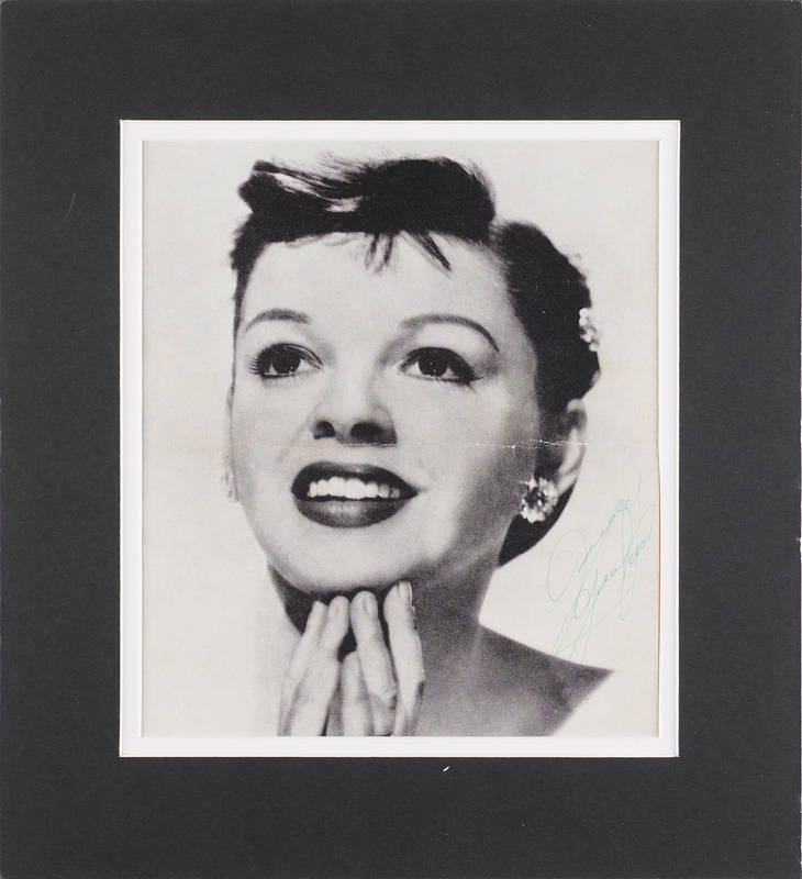 Lot 529 Judy Garland Signed Photograph