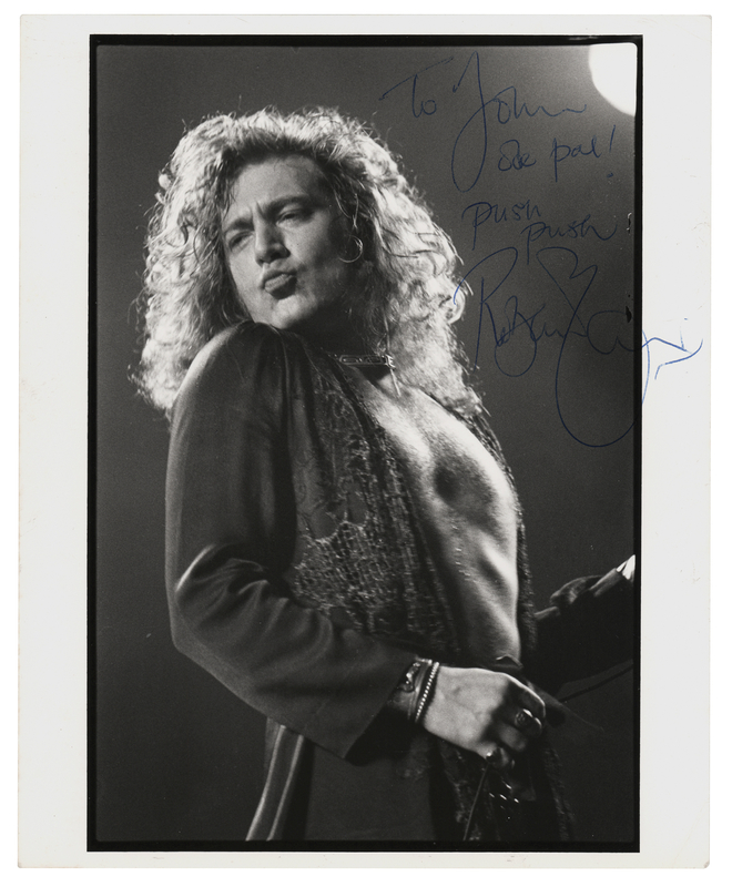 Lot 455 Led Zeppelin: Robert Plant Signed Photograph