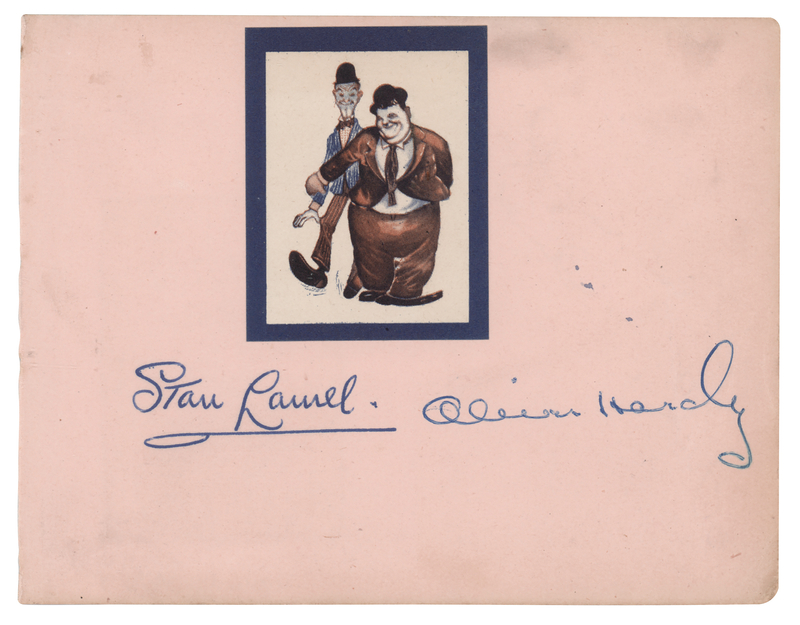 Lot 536 Laurel and Hardy Signatures
