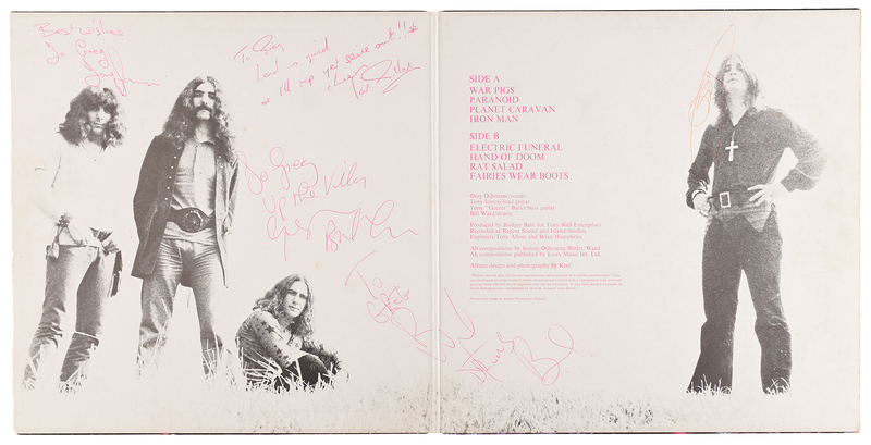 Lot 375 Black Sabbath Multi-Signed (5) Album - Paranoid
