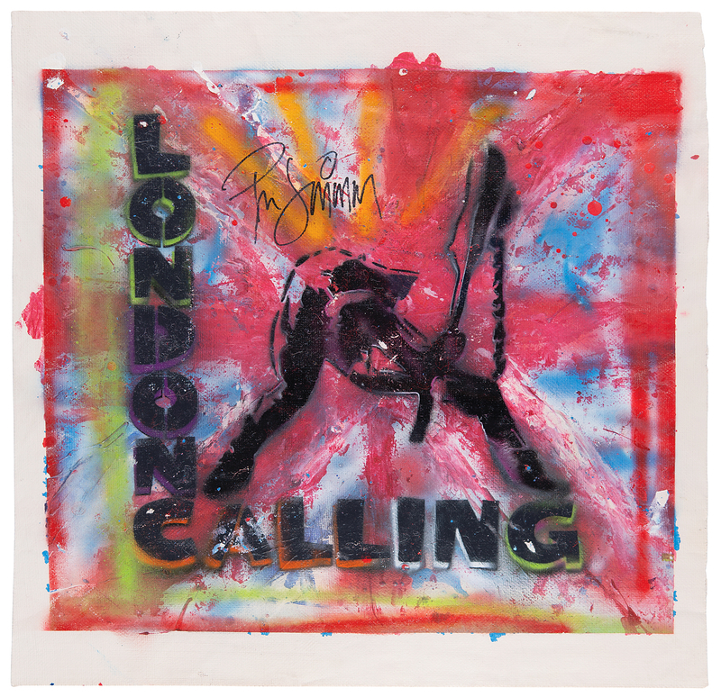 Lot 419 The Clash: Paul Simonon Signed Original Oversized Artwork by Jagga