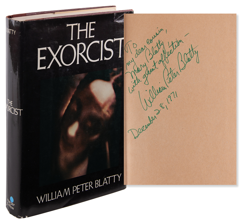 Lot 273 William Peter Blatty Signed Book - The Exorcist, Inscribed in the Year of Its Publication