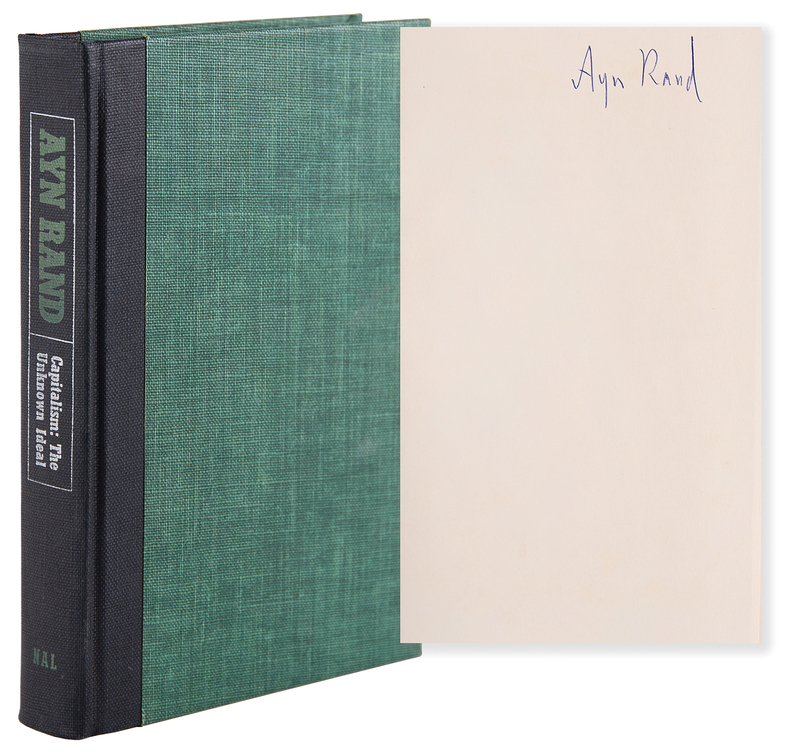 Lot 315 Ayn Rand Signed Book - Capitalism: The Unknown Ideal