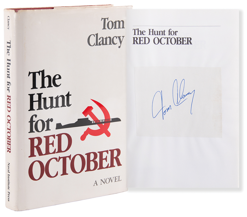 Lot 276 Tom Clancy Signed Book - The Hunt for Red October