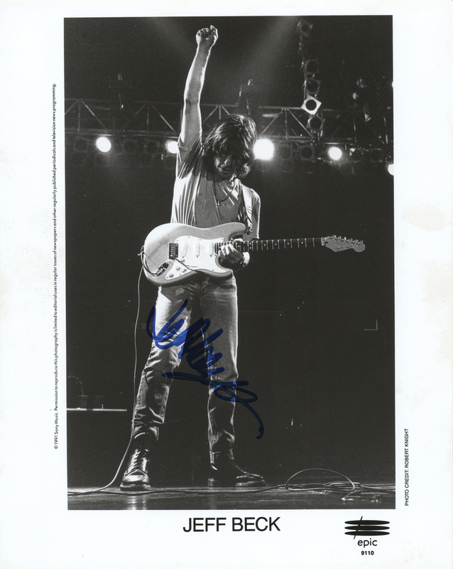 Lot 409 Jeff Beck Signed Photograph