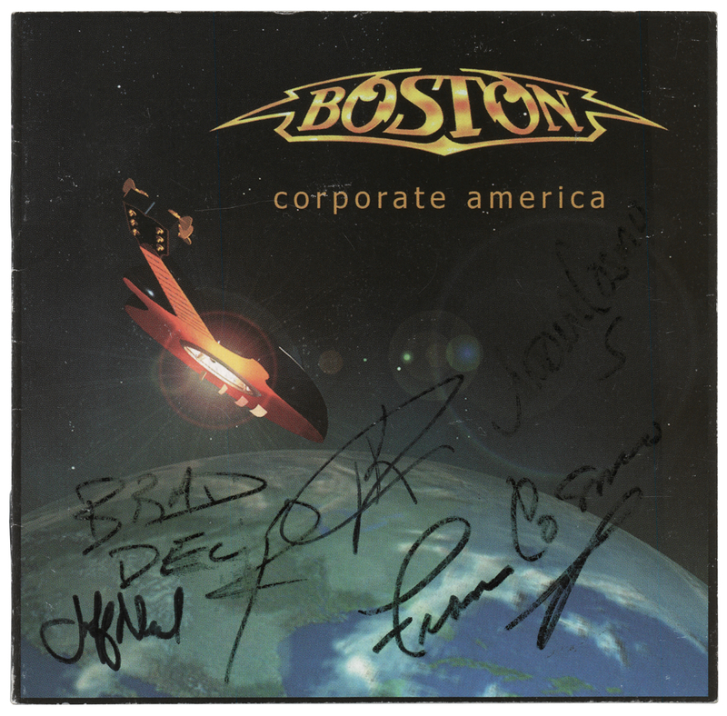 Lot 411 Boston Signed CD Booklet - Corporate America
