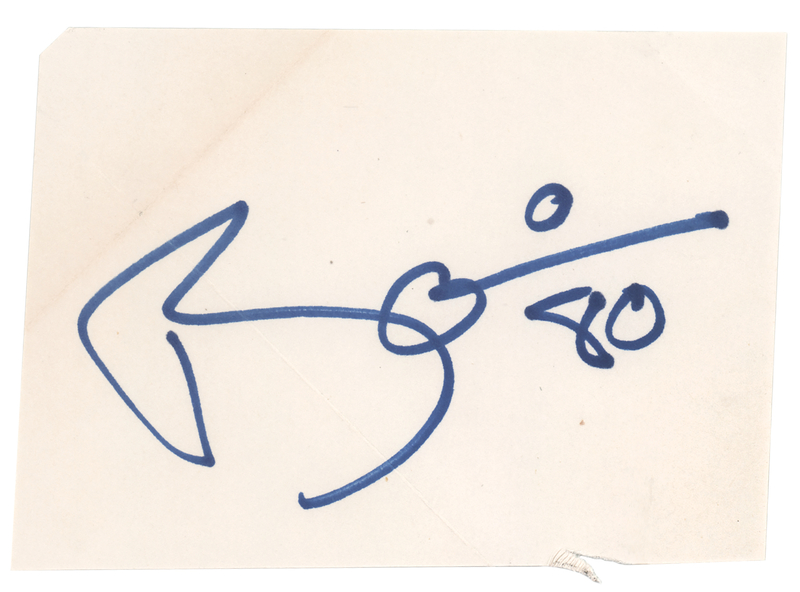 Lot 412 David Bowie Signature