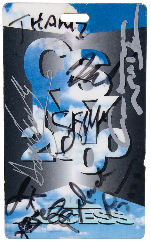 Lot 423 Crosby, Stills, Nash, and Young Signed CSNY 2000 All-Access Pass