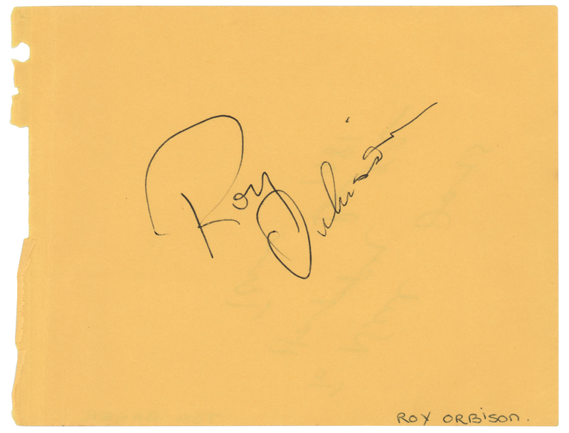 Lot 466 Roy Orbison Signature