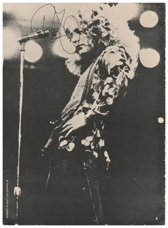 Lot 459 Led Zeppelin: Robert Plant Signed Photograph