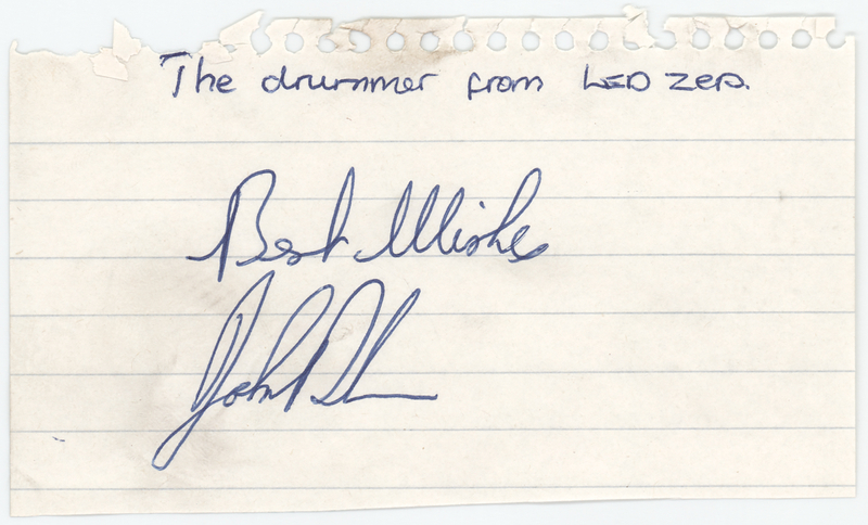 Lot 383 Led Zeppelin: John Bonham Signature