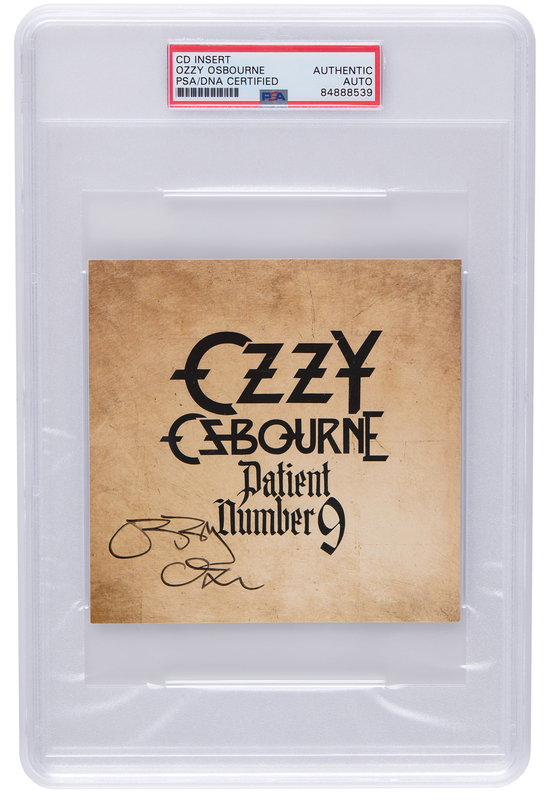 Lot 468 Ozzy Osbourne Signed CD Insert - Patient Number 9