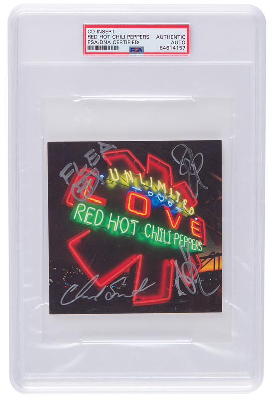 Lot 476 Red Hot Chili Peppers Signed CD Insert - Unlimited Love