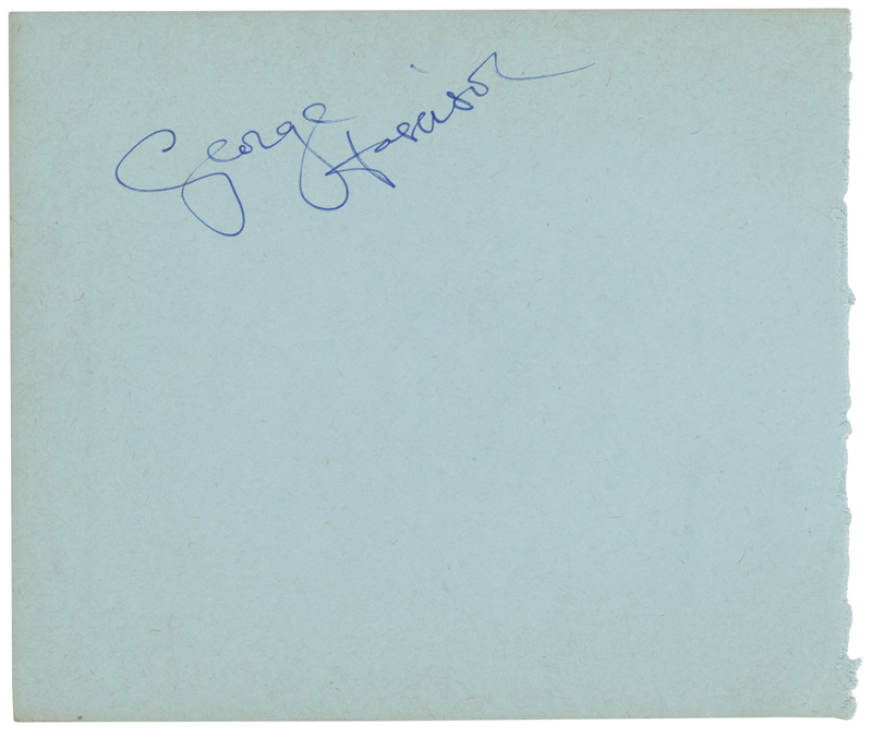 Lot 404 Beatles: George Harrison Signature